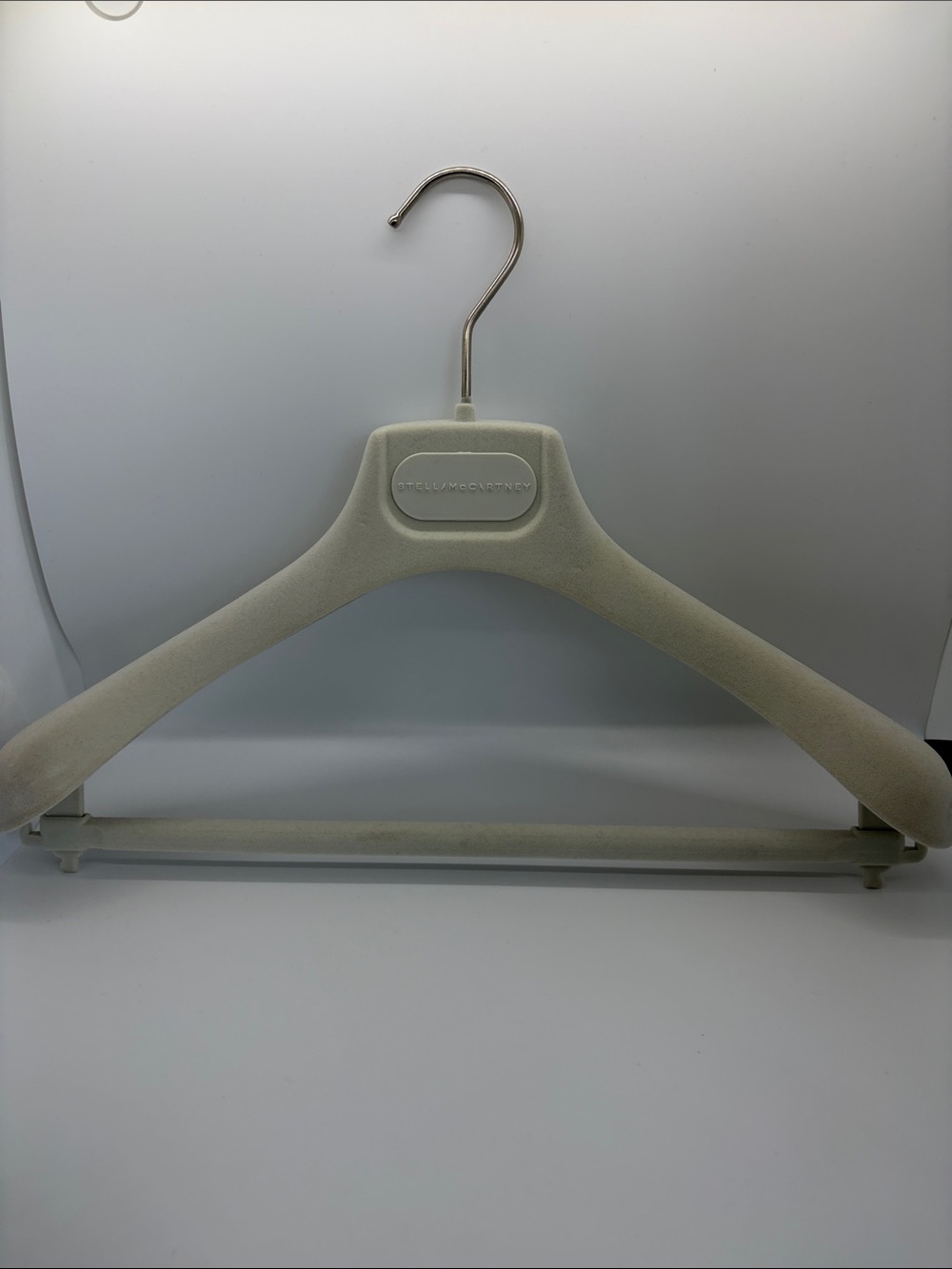 Stella McCartney Cream Velvet Padded Suit Hanger with Bar